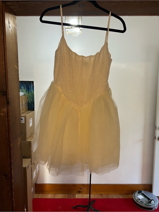 Oh Polly Dresses & Skirts - Oh Polly Ivory Beaded Mini Dress